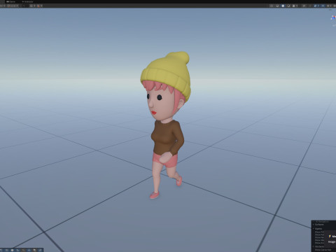 Cartoon Female Character Rigged 119 Modèle 3D