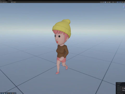 Cartoon Female Character Rigged 119 3D Model