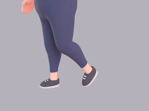 Cartoon Female Character Rigged 123 3D Model