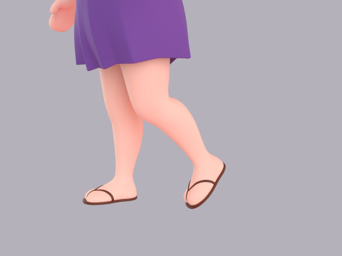 Cartoon Female Character Rigged 125 Modello 3D