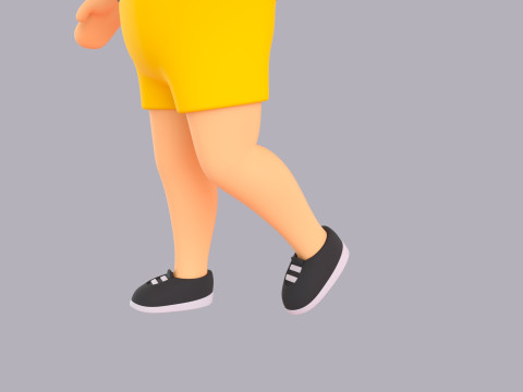 Cartoon Male Character Rigged 076 Model 3D