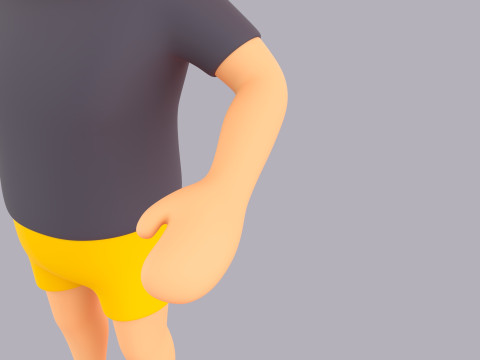 Cartoon Male Character Rigged 076 Model 3D