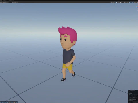 Cartoon Male Character Rigged 076 3D Model