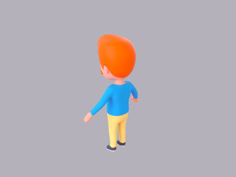 Cartoon Male Character Rigged 077 3Dモデル