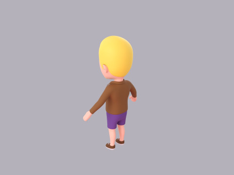 Cartoon Male Character Rigged 078 3D Model