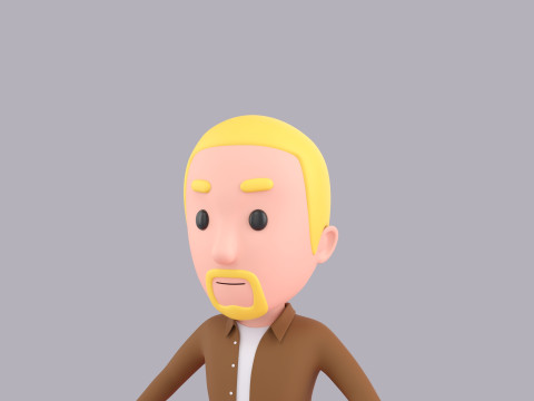 Cartoon Male Character Rigged 078 3D Model