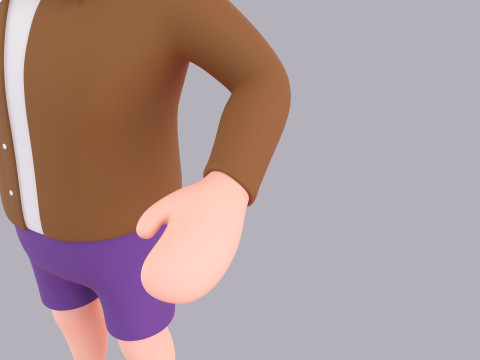 Cartoon Male Character Rigged 078 3D Model
