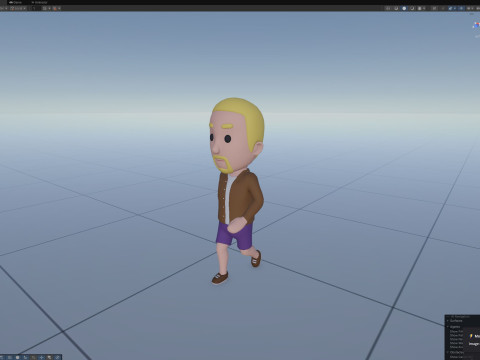 Cartoon Male Character Rigged 078 3D Model
