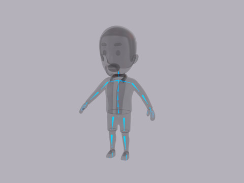 Cartoon Male Character Rigged 078 3D Model
