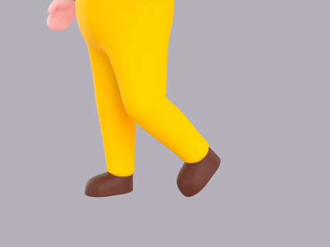 Cartoon Male Character Rigged 079 3D Модель