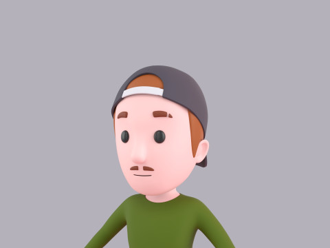 Cartoon Male Character Rigged 079 3D Модель