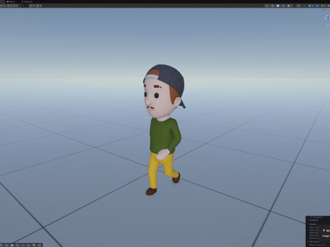 Cartoon Male Character Rigged 079 3D Модель