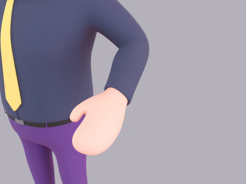 Cartoon Male Character Rigged 080 3D Model