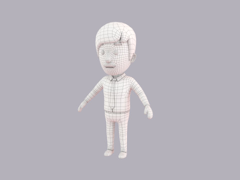 Cartoon Male Character Rigged 080 3D मॉडल