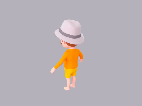 Cartoon Male Character Rigged 081 3D 模型