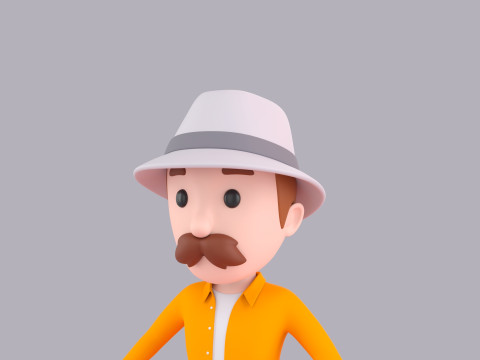 Cartoon Male Character Rigged 081 3D 模型