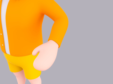 Cartoon Male Character Rigged 081 3D 模型