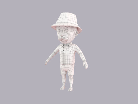 Cartoon Male Character Rigged 081 3D 模型
