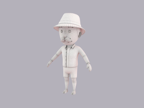 Cartoon Male Character Rigged 081 3D 模型