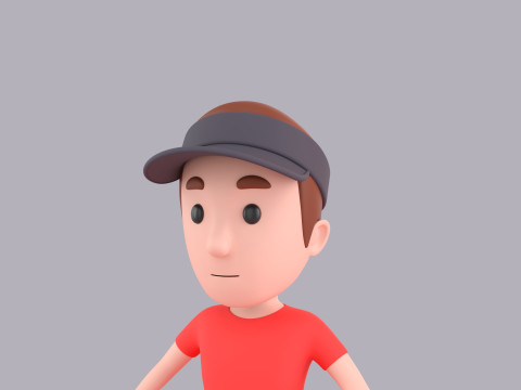 Cartoon Male Character Rigged 082 3D Модель