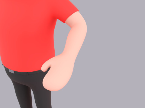 Cartoon Male Character Rigged 082 3D Модель