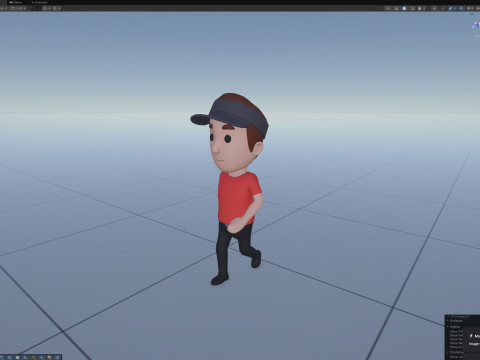 Cartoon Male Character Rigged 082 3D Модель