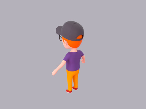 Cartoon Male Character Rigged 083 3Dモデル