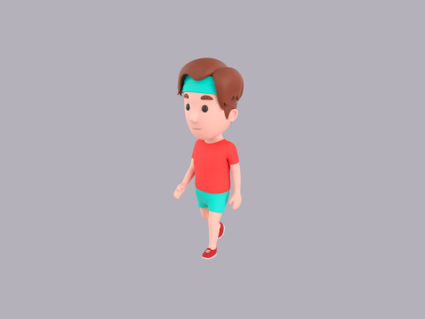 Cartoon Male Character Rigged 084 Modelo 3D