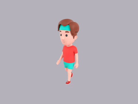 Personnage masculin de dessin anim&eacute; truqu&eacute; 084 Modèle 3D