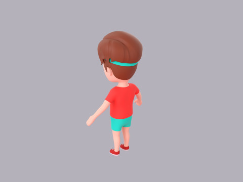 Cartoon Male Character Rigged 084 Modelo 3D