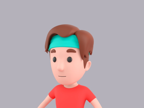 Cartoon Male Character Rigged 084 Modelo 3D
