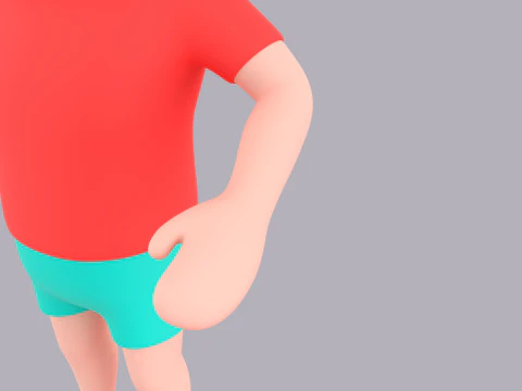 Personnage masculin de dessin anim&eacute; truqu&eacute; 084 Modèle 3D