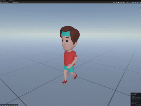 Personnage masculin de dessin anim&eacute; truqu&eacute; 084 Modèle 3D
