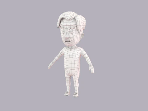 Personnage masculin de dessin anim&eacute; truqu&eacute; 084 Modèle 3D