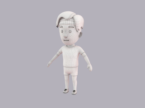 Cartoon Male Character Rigged 084 Modelo 3D