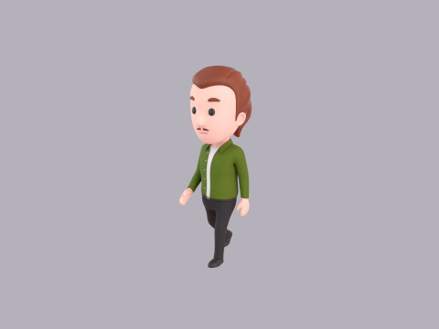 Cartoon Male Character Rigged 085 3D मॉडल