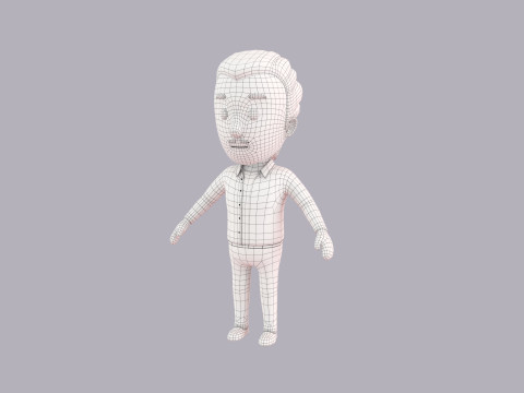 Cartoon Male Character Rigged 085 3D मॉडल