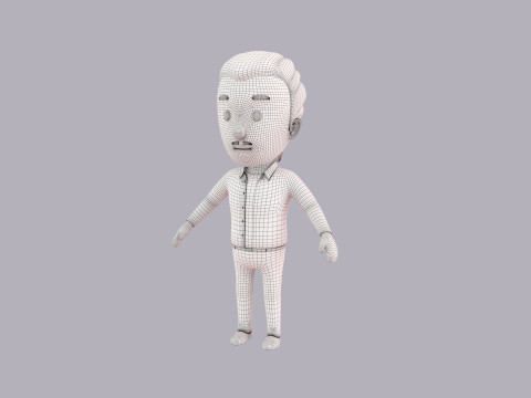 Cartoon Male Character Rigged 085 3D मॉडल