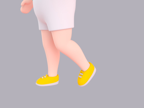 Cartoon Male Character Rigged 086 3D Model