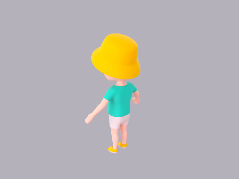Cartoon Male Character Rigged 086 3D Model