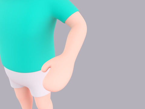 Cartoon Male Character Rigged 086 3D Model
