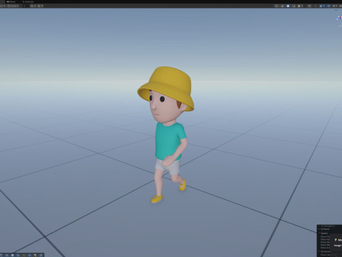 Cartoon Male Character Rigged 086 3D Model