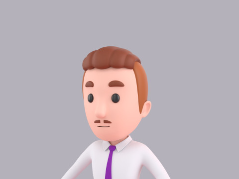 Cartoon Male Character Rigged 087 Model 3D