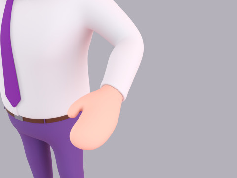 Cartoon Male Character Rigged 087 Model 3D