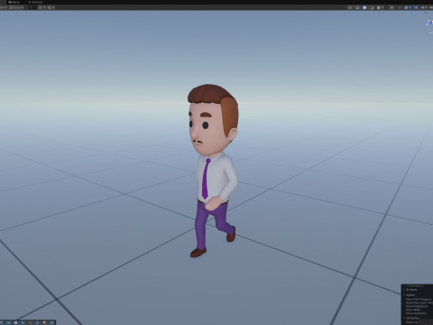Cartoon Male Character Rigged 087 Model 3D