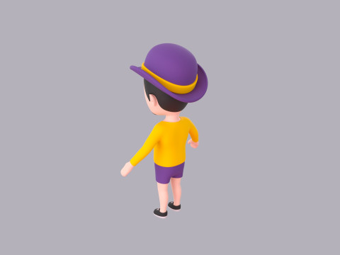 Cartoon Male Character Rigged 088 Modello 3D