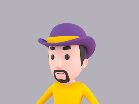 Cartoon Male Character Rigged 088 Modello 3D