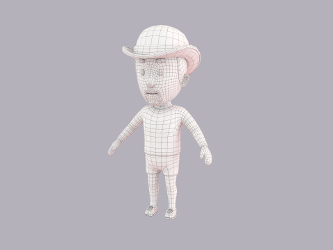 Cartoon Male Character Rigged 088 Modello 3D