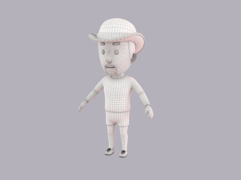 Cartoon Male Character Rigged 088 Modello 3D