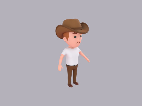 Cartoon Male Character Rigged 089 3D 模型